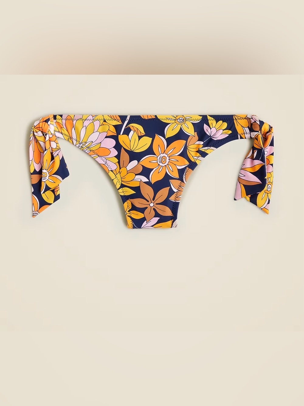 NWT J. Crew Bow halter-tie top & hipster bow-tie bikini bottom in dusk floral - Picture 3 of 9